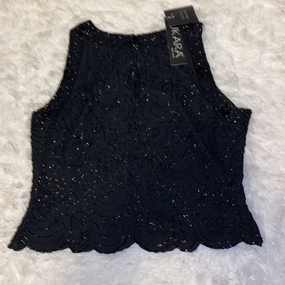 NWT J Kara Beaded Dress Tank Top - Picture 3 of 4